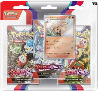 Scarlet & Violet 3 Pack Blister [Arcanine] — édition anglaise