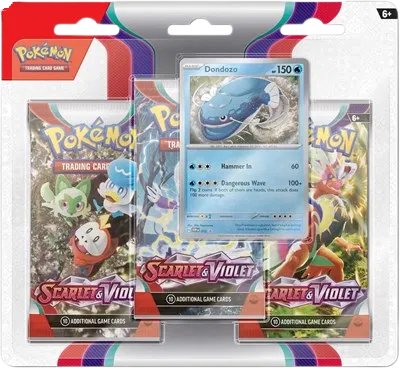 Pokémon — Scarlet & Violet 3 Pack Blister [Dondozo] — Anglais