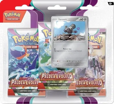 Paldea Evolved 3 Pack Blister [Varoom] — édition anglaise