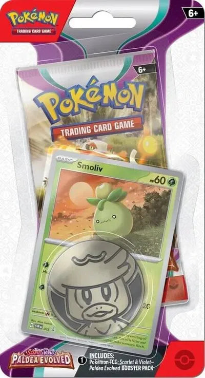 Pokémon — Paldea Evolved Single Pack Blister [Smoliv] — Anglais
