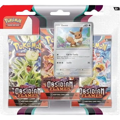 Pokémon — Obsidian Flames 3 Pack Blister [Eevee] — Anglais
