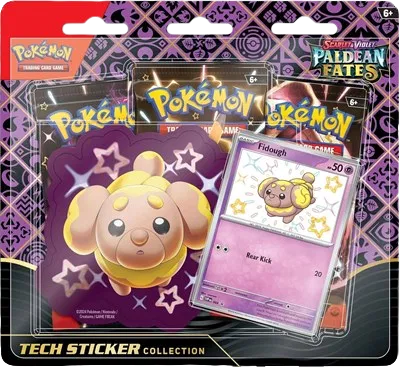 Pokémon — Paldean Fates Tech Sticker Collection [Fidough] — Anglais
