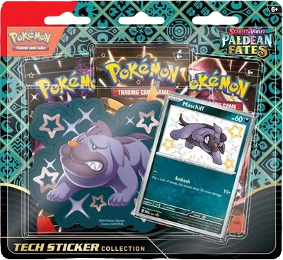 Pokémon — Paldean Fates Tech Sticker Collection [Maschiff] — Anglais