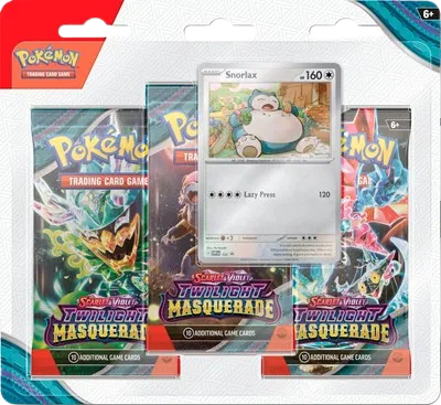 Pokémon — Twilight Masquerade 3 Pack Blister [Snorlax] — Anglais