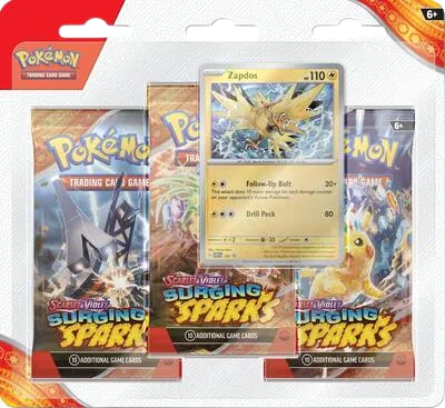 Surging Sparks 3 Pack Blisters [Zapdos] — édition anglaise