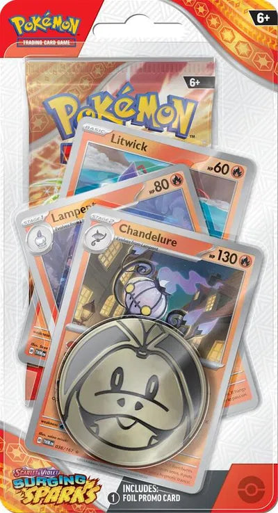 Pokémon — Surging Sparks Premium Checklane Blister [Litwick] — Anglais