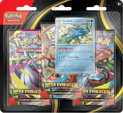 Mega Evolution 3 Pack Blister [Golduck] — édition anglaise