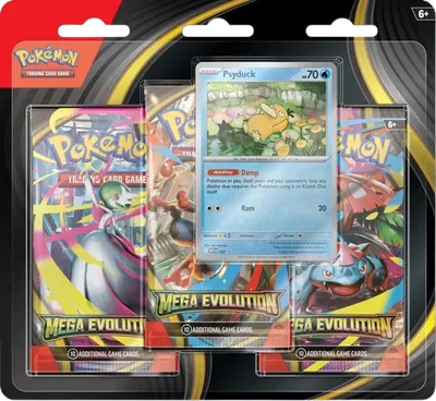 Pokémon — Mega Evolution 3 Pack Blister [Psyduck] — Anglais