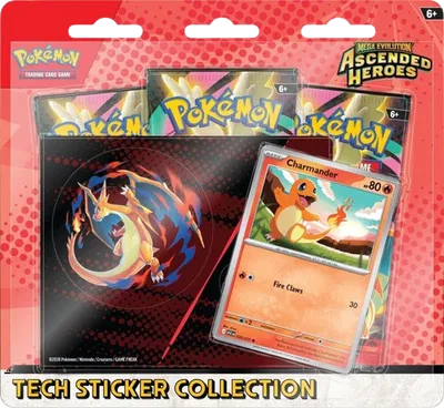 Pokémon — Mega Evolution: Ascended Heroes Tech Sticker Collection - Charmander — Anglais