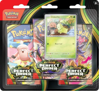 Perfect Order 3 Pack Blister [Chikorita] — édition anglaise