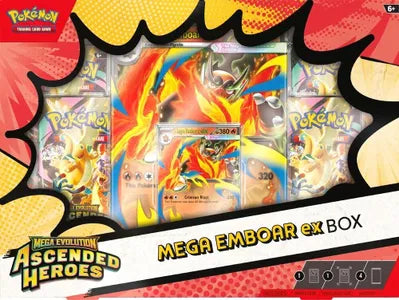 Ascended Heroes Mega Emboar ex Box — édition anglaise