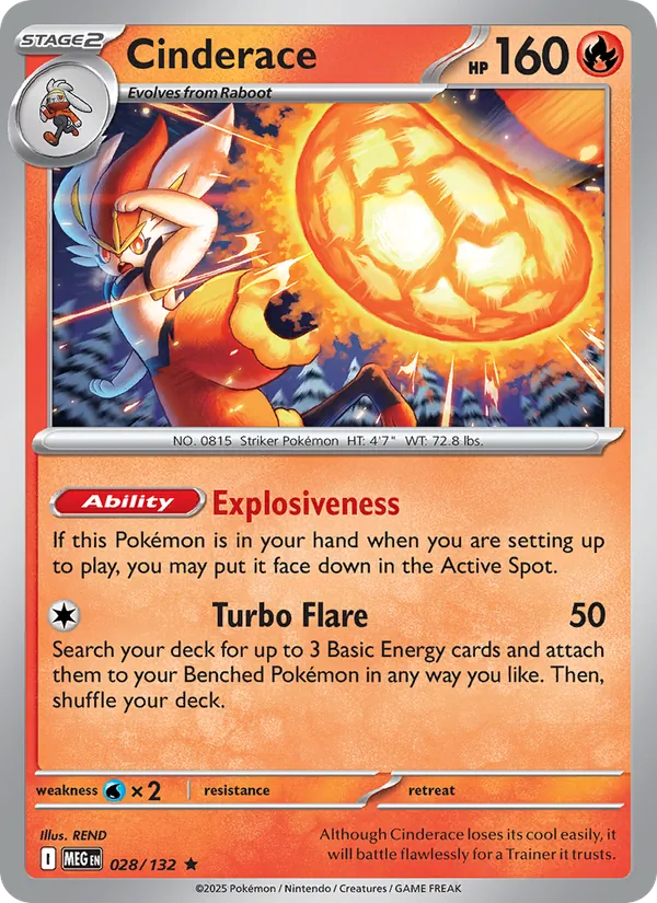Cinderace — 028/132 — Mega Evolution