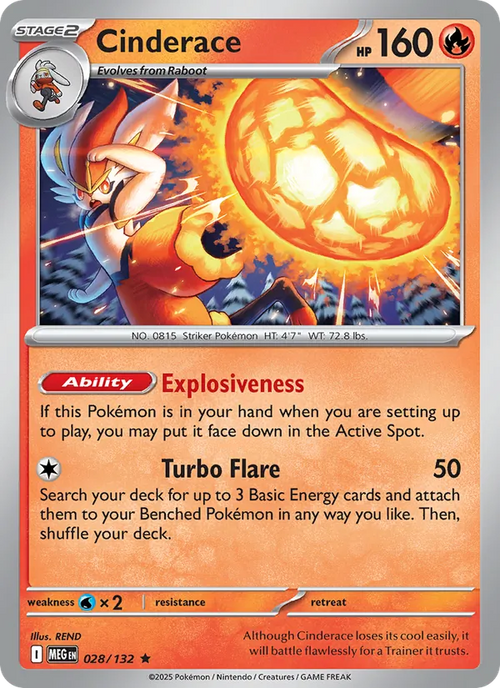 Cinderace — 028/132 — Mega Evolution
