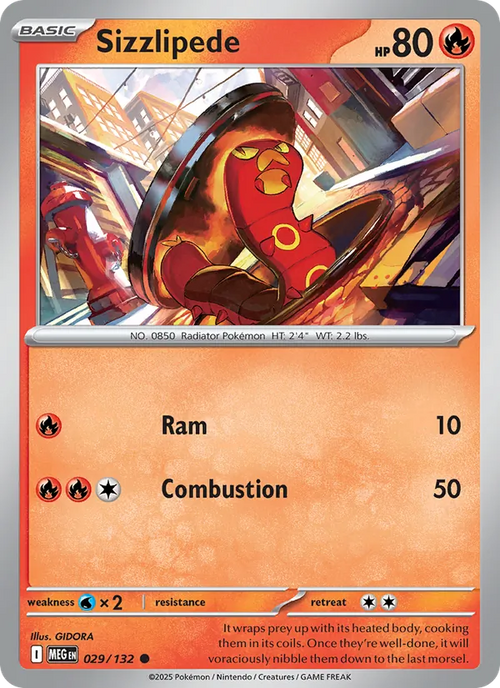 Sizzlipede — 029/132 — Mega Evolution