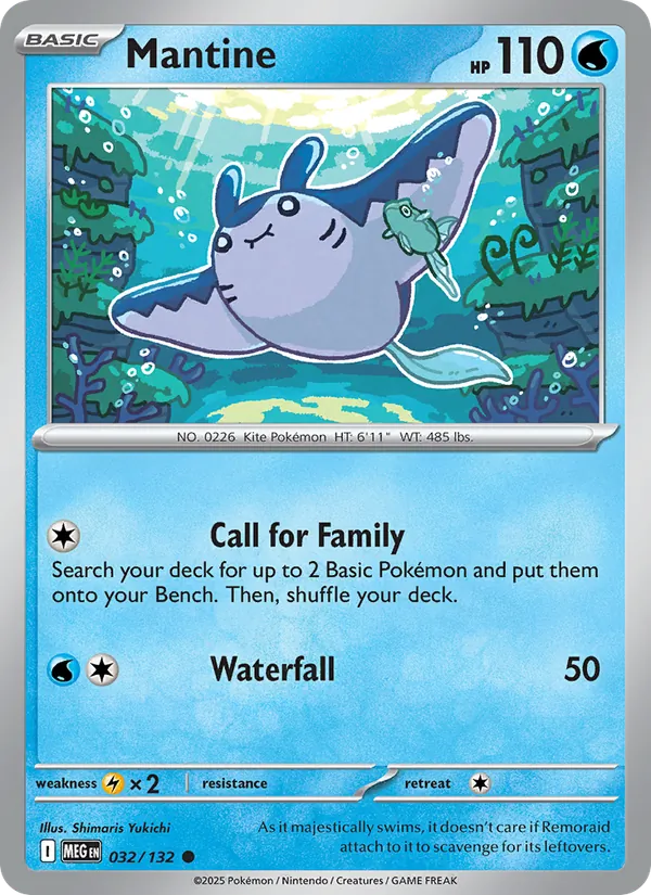 Mantine — 032/132 — Mega Evolution