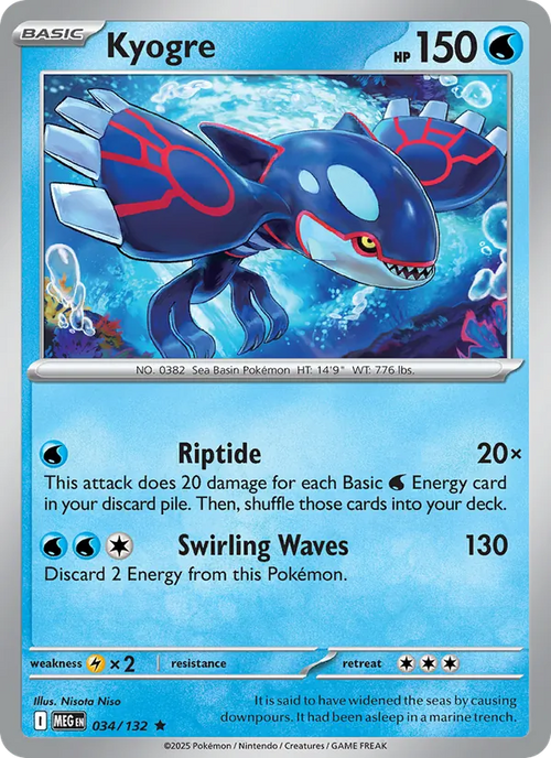 Kyogre — 034/132 — Mega Evolution