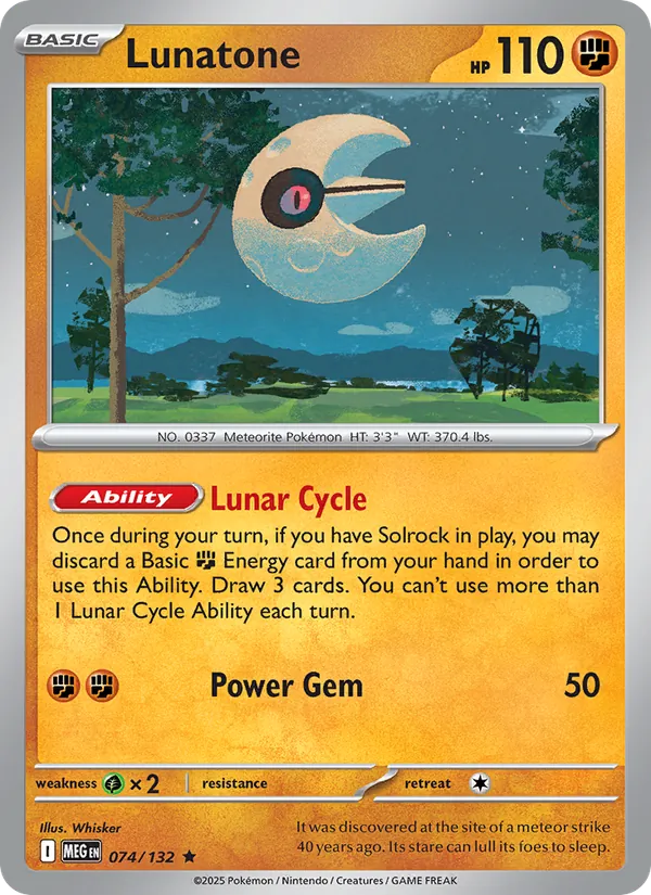 Lunatone — 074/132 — Mega Evolution