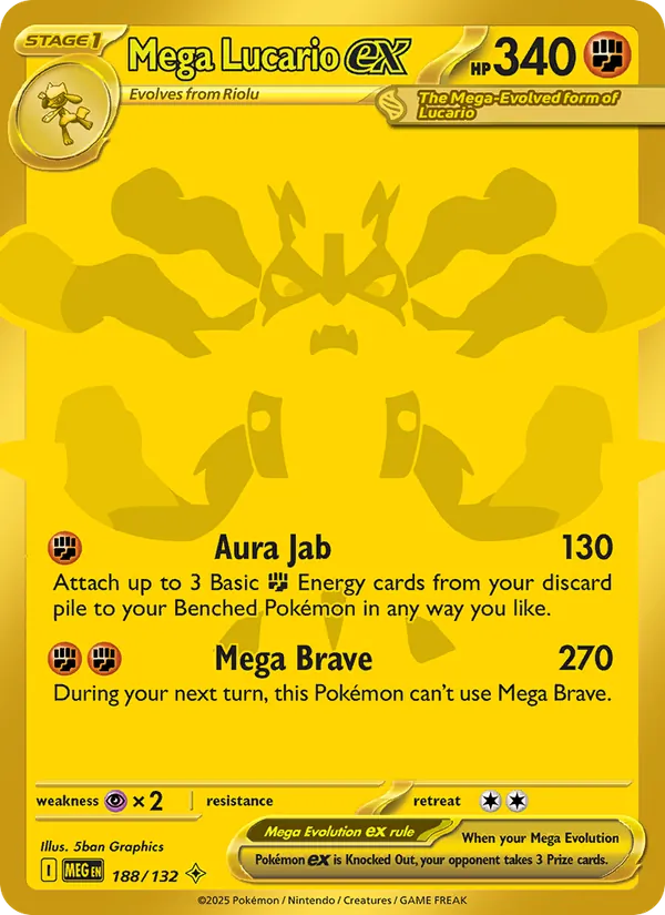 Mega Lucario ex — 188/132 — Mega Evolution