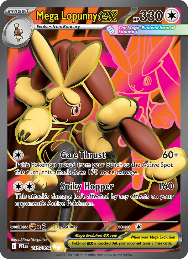 Mega Lopunny ex 115/94 — Phantasmal Flames