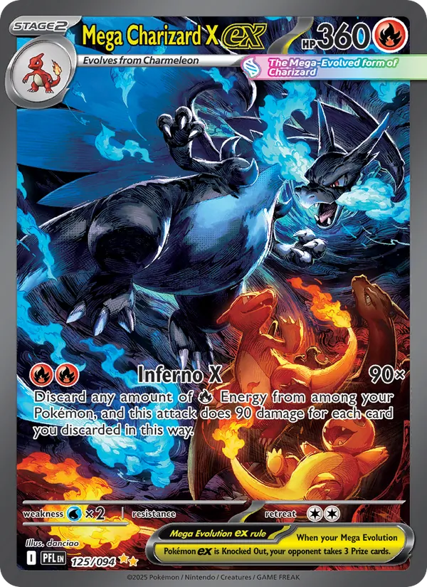 Mega Charizard X ex 125/94 — Phantasmal Flames