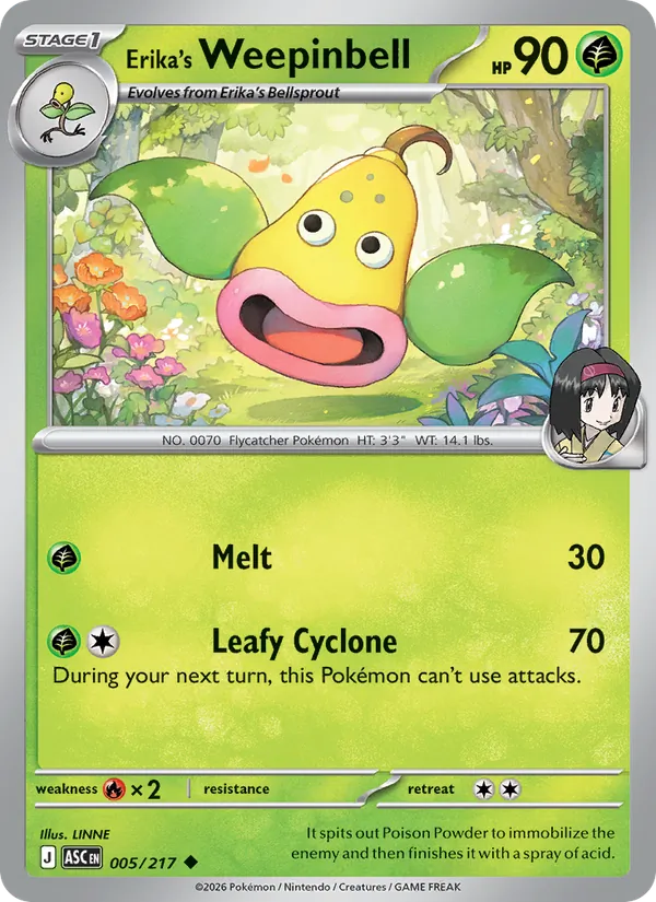 Erika's Weepinbell 005/217 — Ascended Heroes