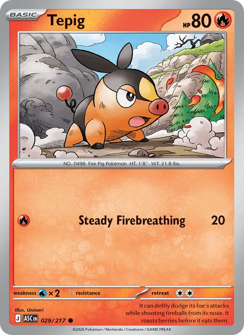 Tepig 029/217 — Ascended Heroes
