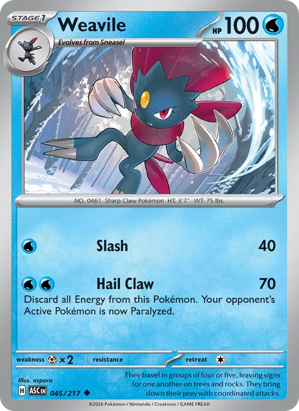 Weavile 045/217 — Ascended Heroes