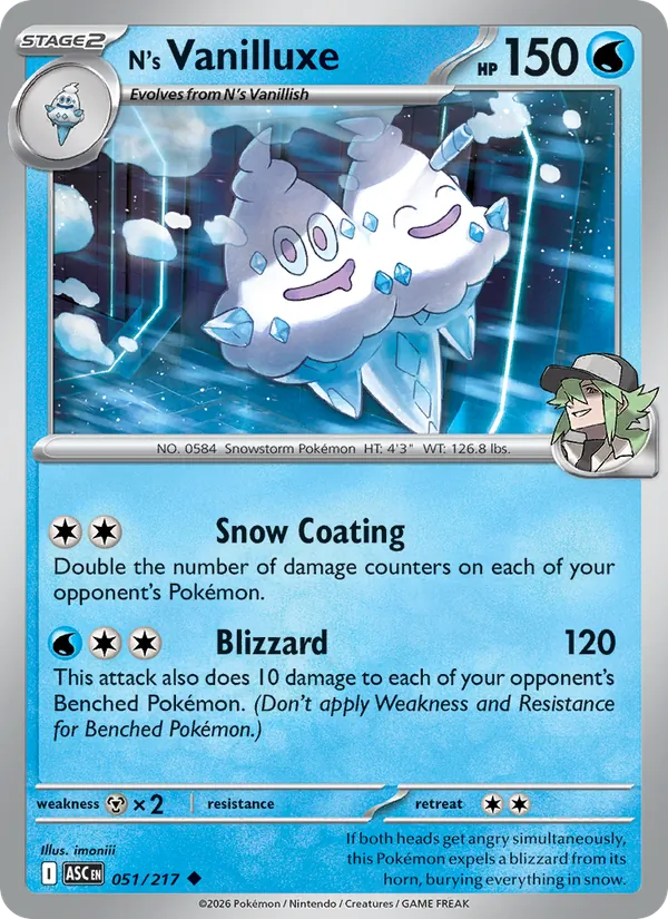 N's Vanilluxe 051/217 — Ascended Heroes