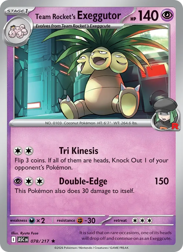 Team Rocket's Exeggutor 078/217 — Ascended Heroes