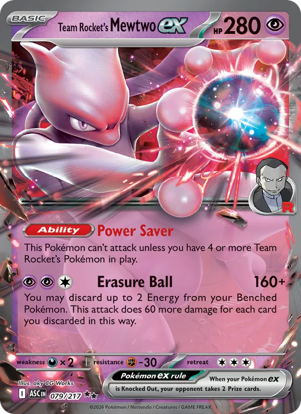 Team Rocket's Mewtwo ex 079/217 — Ascended Heroes