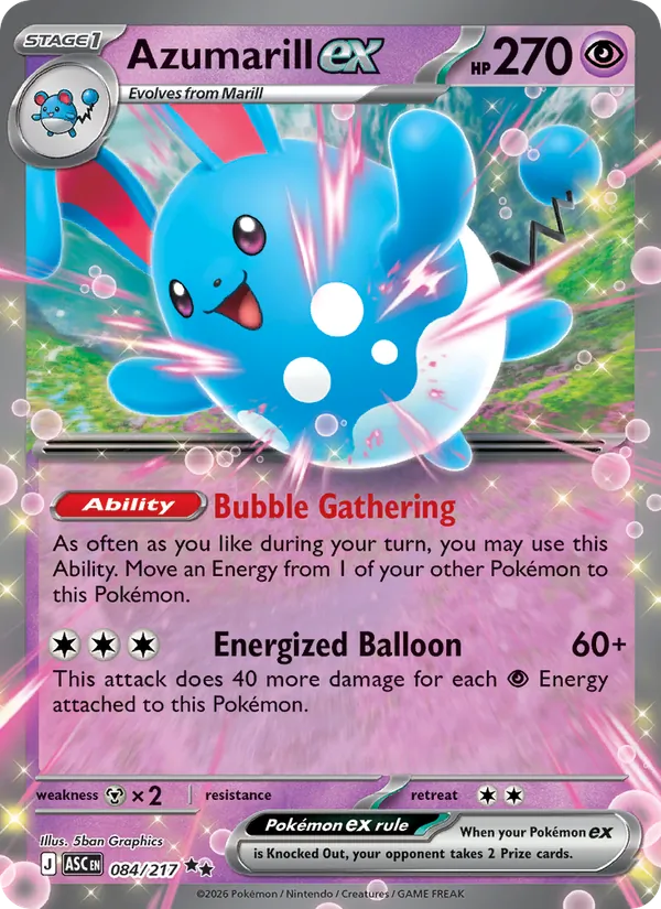 Azumarill ex 084/217 — Ascended Heroes