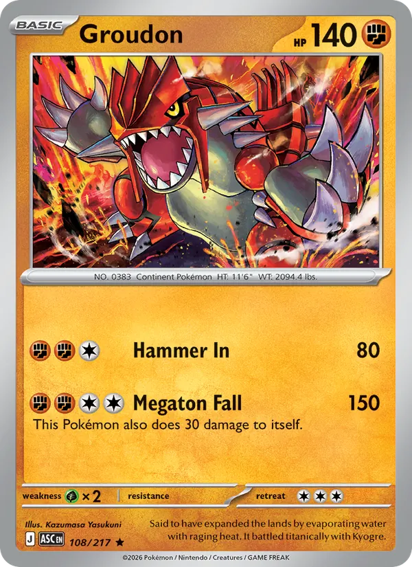 Groudon 108/217 — Ascended Heroes