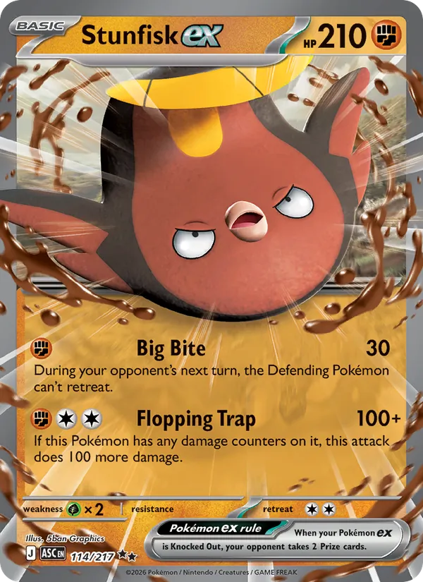 Stunfisk ex 114/217 — Ascended Heroes