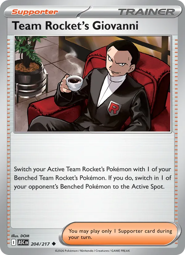 Team Rocket's Giovanni 204/217 — Ascended Heroes
