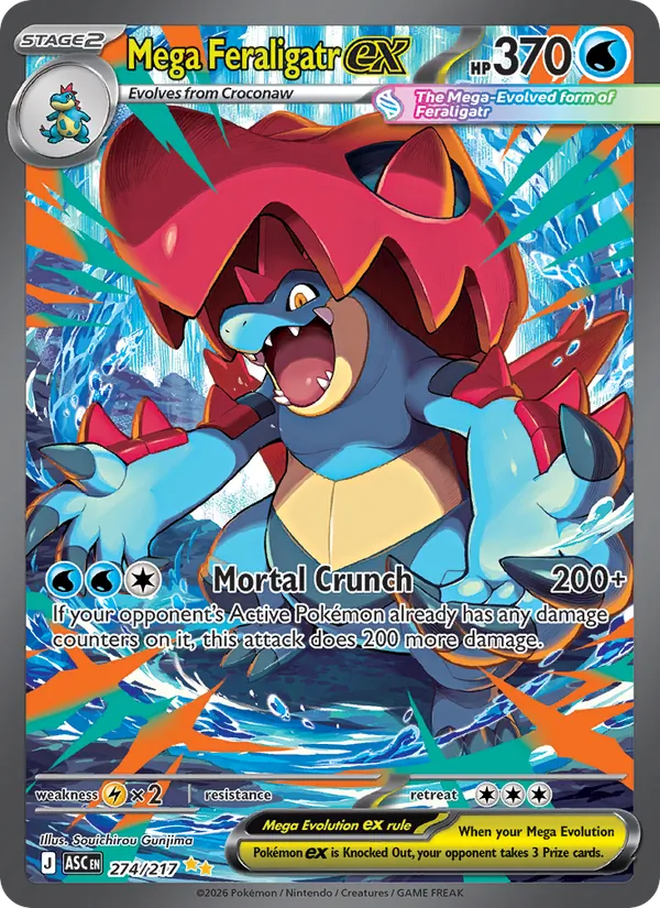 Mega Feraligatr ex 274/217 — Ascended Heroes