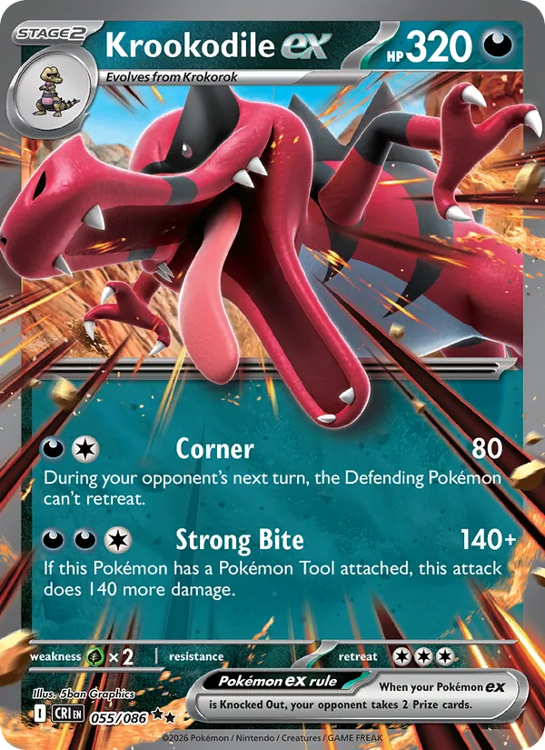 Krookodile ex 055/86 — Chaos Rising
