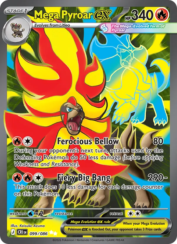 Mega Pyroar ex 099/86 — Chaos Rising