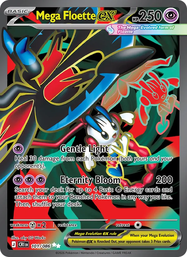 Mega Floette ex 101/86 — Chaos Rising