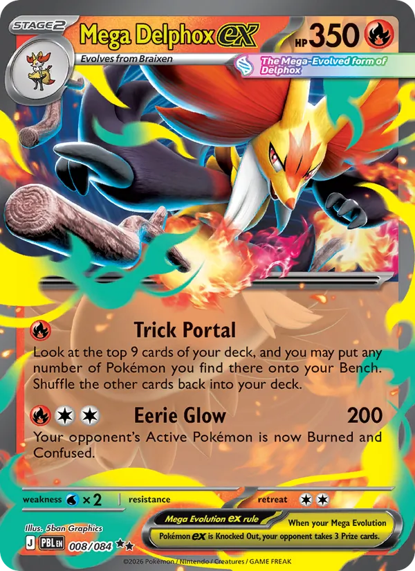 Mega Delphox ex 008/84 — Pitch Black