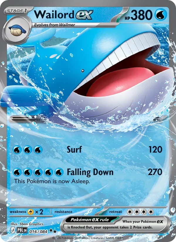 Wailord ex 016/84 — Pitch Black