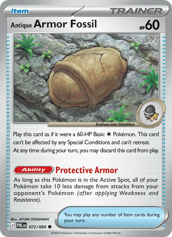 Antique Armor Fossil 072/84 — Pitch Black