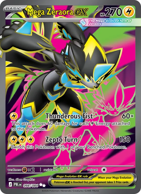 Mega Zeraora ex 098/84 — Pitch Black