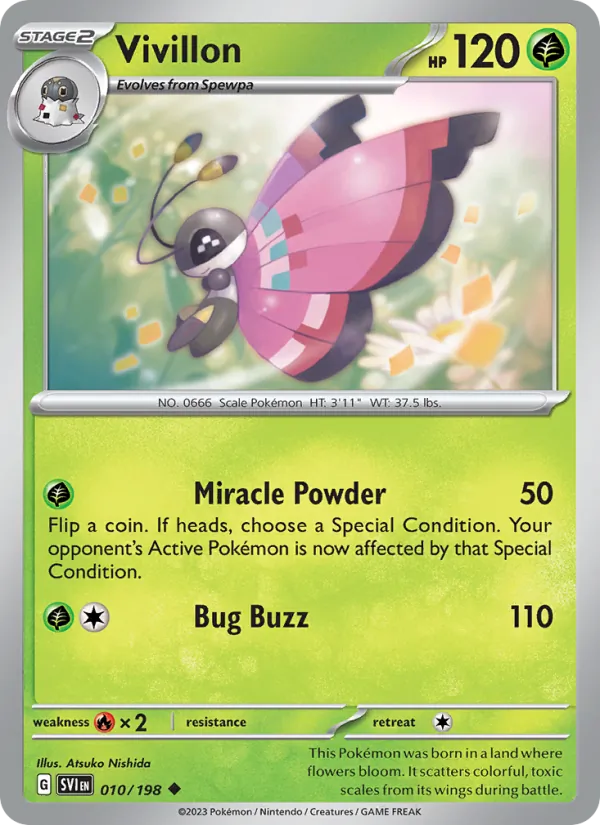 Vivillon 010/198 — Scarlet & Violet
