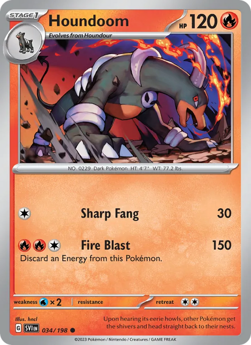 Houndoom 034/198 — Scarlet & Violet