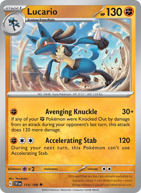 Lucario 114/198 — Scarlet & Violet