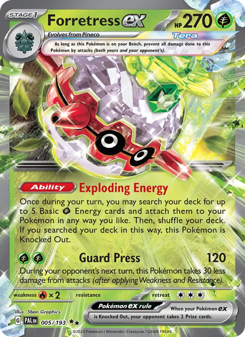Forretress ex 005/193 — Paldea Evolved