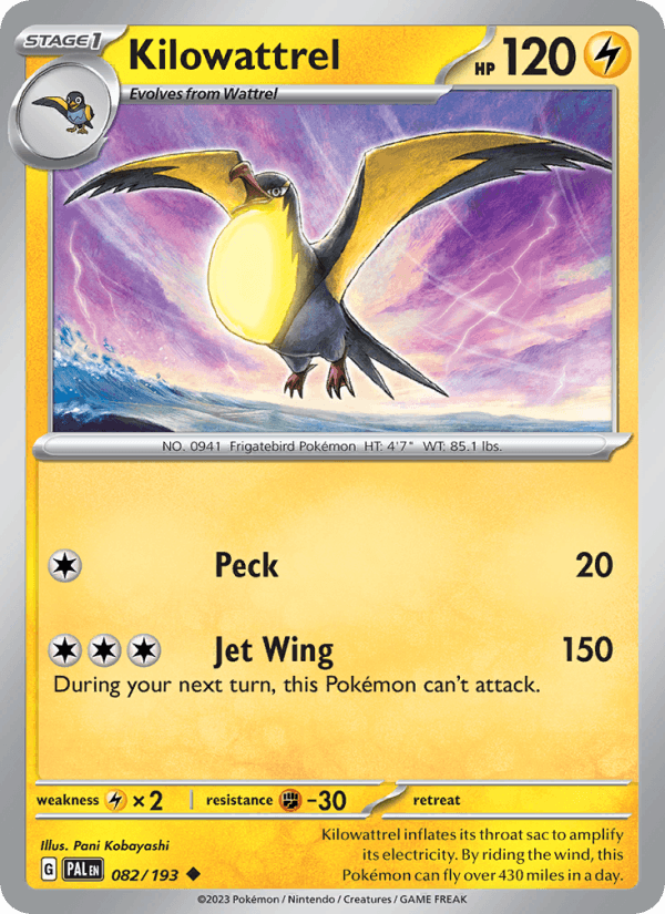 Kilowattrel 082/193 — Paldea Evolved
