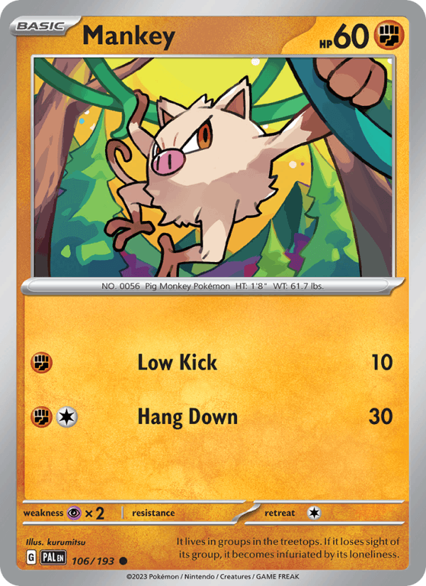 Mankey 106/193 — Paldea Evolved