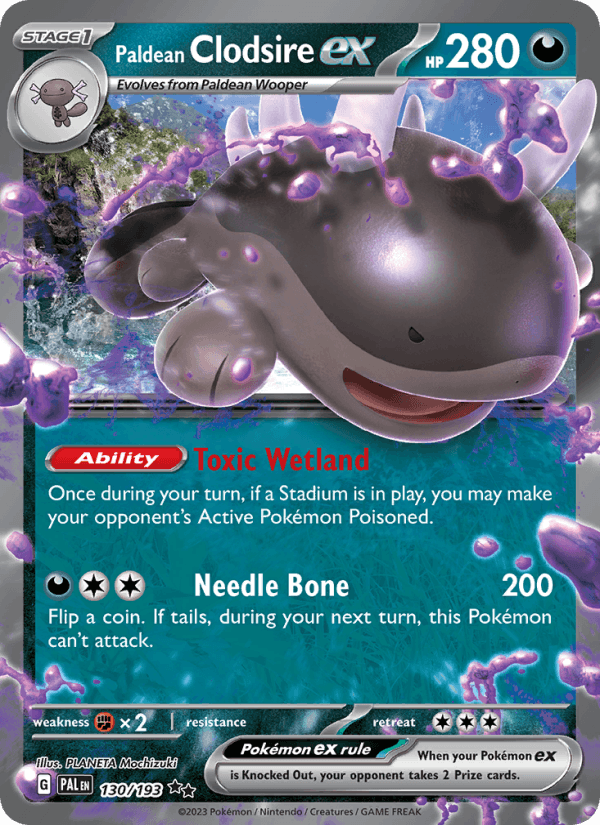 Paldean Clodsire ex 130/193 — Paldea Evolved