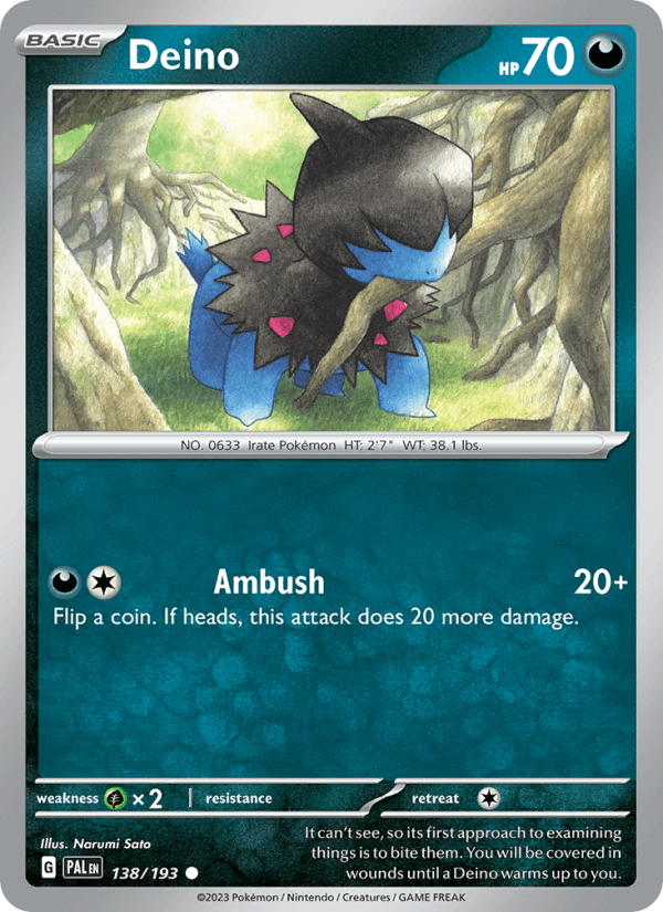 Deino 138/193 — Paldea Evolved
